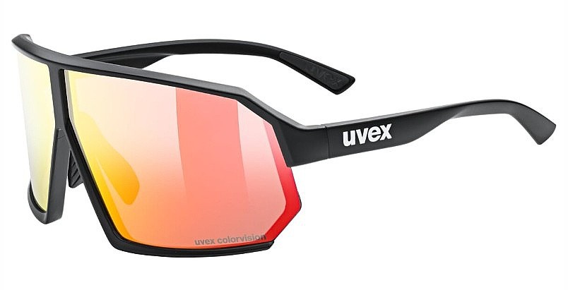okulary Uvex Sportstyle 237 CV - Black Matt/Mirror Red