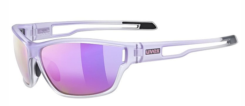 des lunettes Uvex Sportstyle 806 - Purple Fade/Mirror Purple