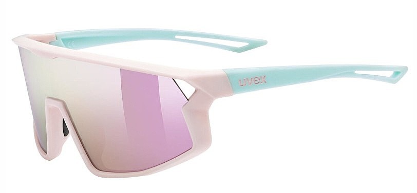 des lunettes Uvex Skyryse Jr. - Pink/Green Matt/Mirror Pink - unisex junior