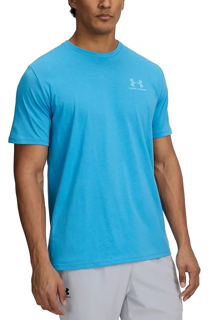tričko Under Armour Sportstyle Left Chest - Ether Blue/White