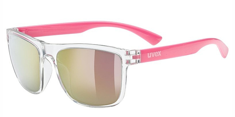 des lunettes Uvex Rookie - Clear/Pink/Mirror Pink - kid´s