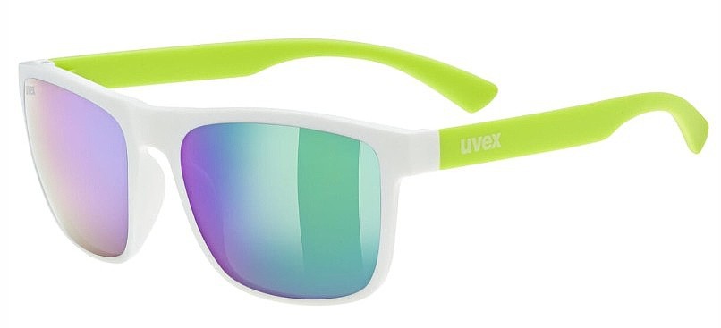 okuliare Uvex Rookie - White/Lime Matt/Mirror Green
