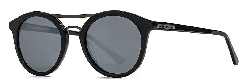 des lunettes Horsefeathers Nomad - Gloss Black/Mirror White/Polarized