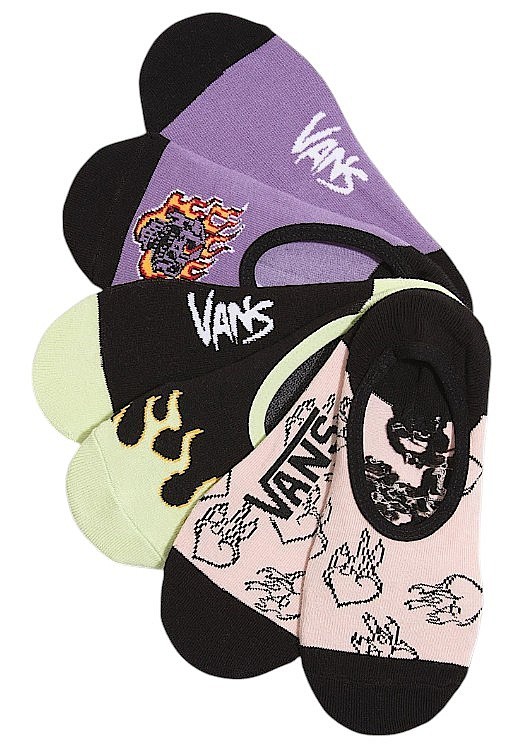 socks Vans Buggin Out Cannodle 3 Pack - Shadow Lime - women´s