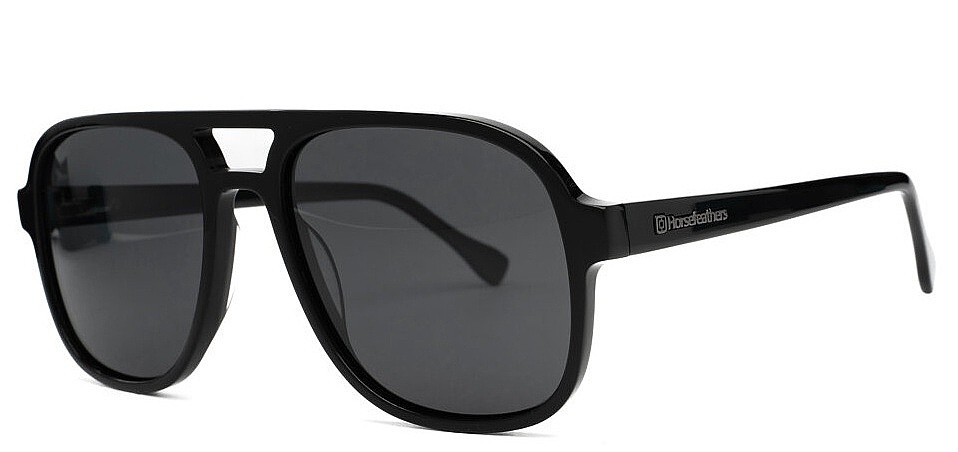 des lunettes Horsefeathers Corp - Gloss Black/Gray/Polarized - men´s