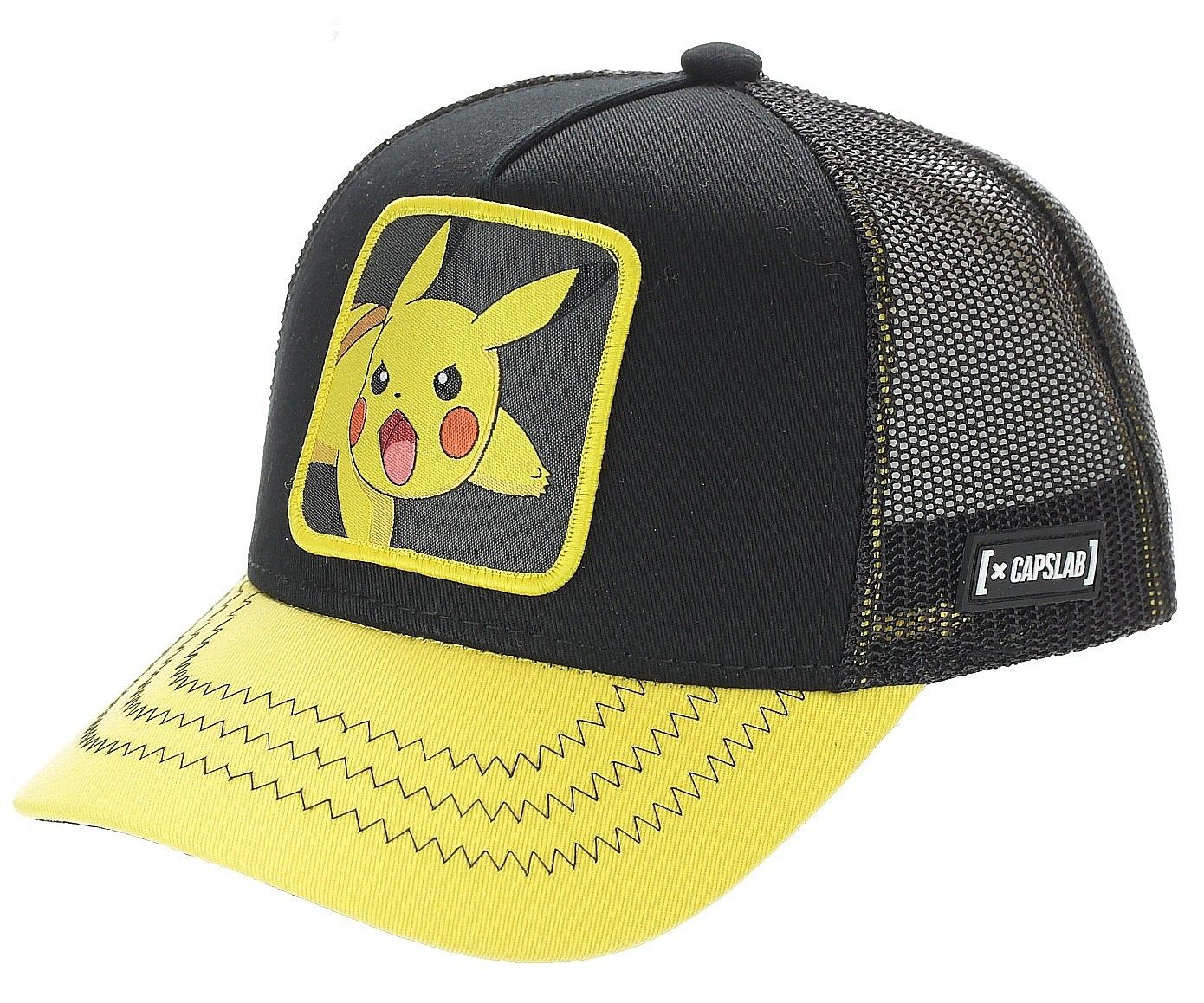 casquette Capslab Pokemon Trucker Youth - Pikachu/Black/Black/Yellow - unisex junior