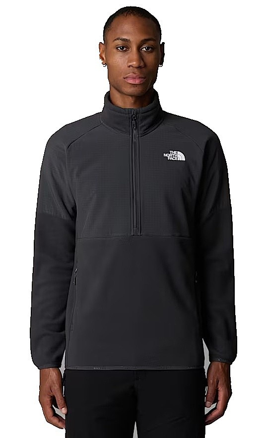 sweat-shirt The North Face Glacier Heavyweight 1/2 Zip - Asphalt Grey/Asphalt Grey/TNF Black - men´s