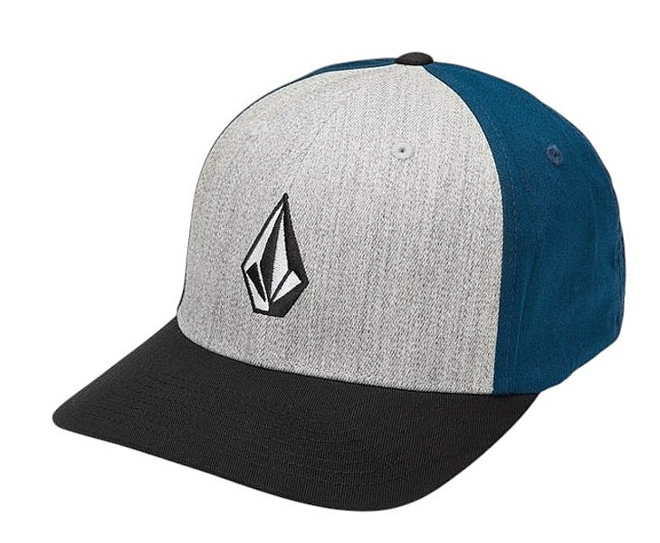 czapka z daszkiem Volcom Full Stone Heather Flexfit - Deep Blue