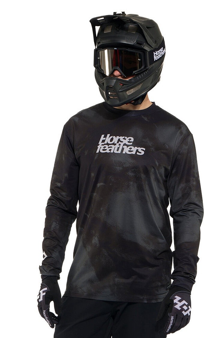 koszulka rowerowa Horsefeathers Quantum LS - Thyme Camo