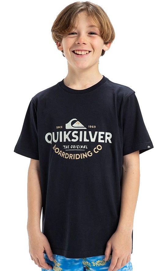 tričko Quiksilver Ev Typed Out - KTP0/Dark Navy - boy´s