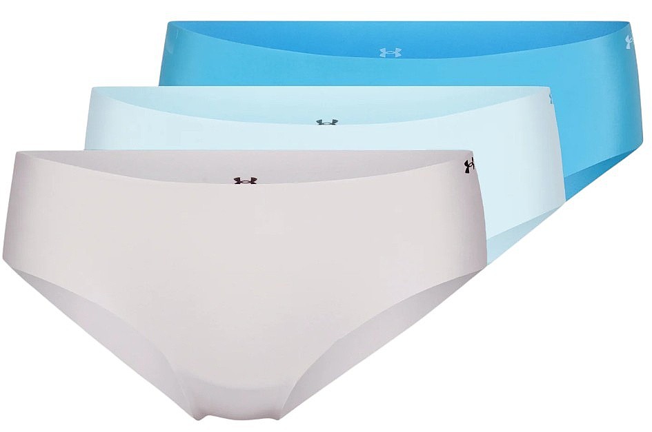 culotte Under Armour Pure Stretch No Show Hipster 3 Pack - Blue/Opel Blue/Halo Gray - women´s