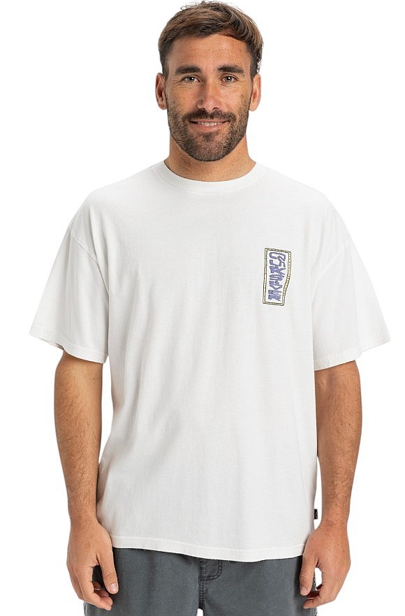 T-shirt Quiksilver GH Qs Sunrise Bowl - WBK0/Snow White - men´s