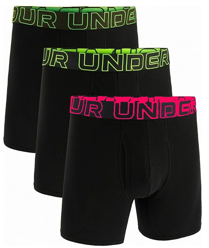 шорты Under Armour Perf Tech Mesh 6in 3 Pack - Black/Black/Black - men´s