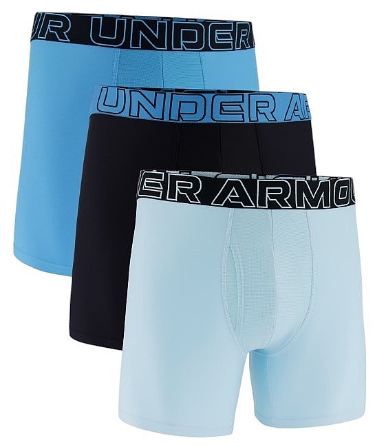 shorts Under Armour Perf Tech 6in 3 Pack - Stream/Ether Blue - men´s