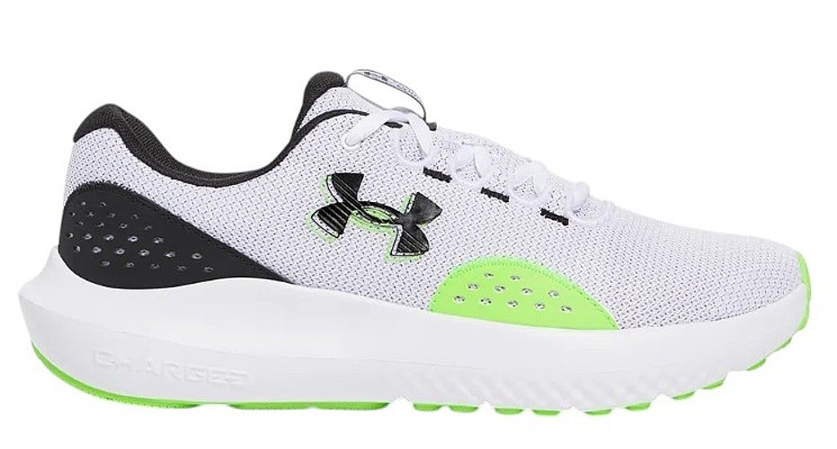 chaussures Under Armour Charged Surge 4 - White/Hyper Green/Black - men´s