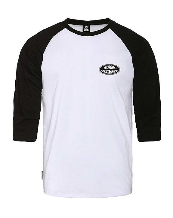 рубашка Horsefeathers Dynamo Raglan - White/Black - men´s