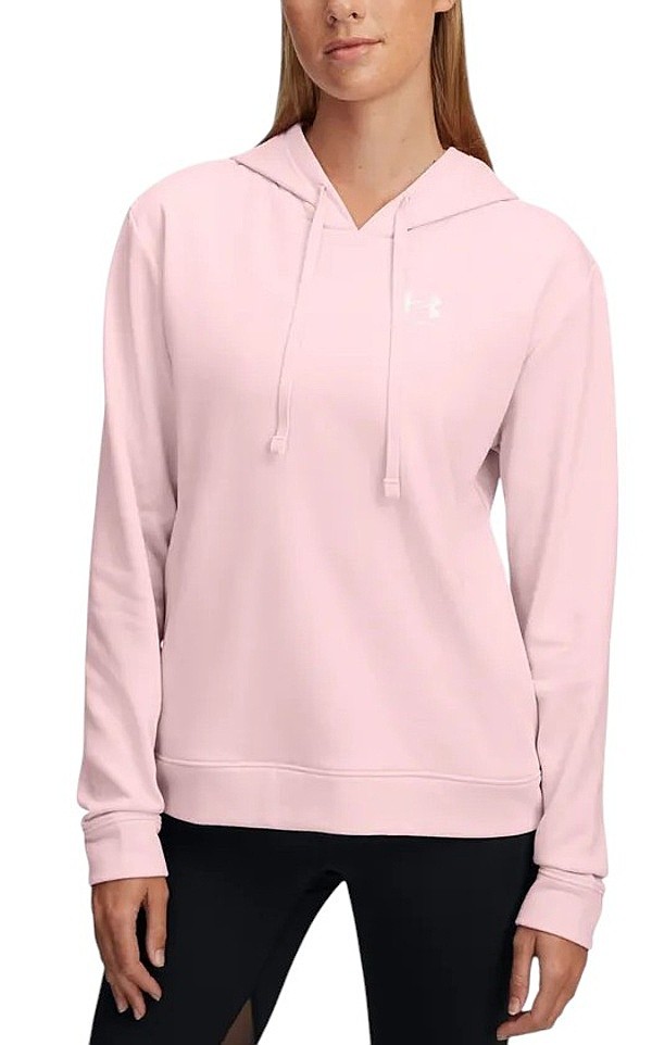 Sweatshirt Under Armour Rival Terry Hoodie - Prime Pink/White - women´s