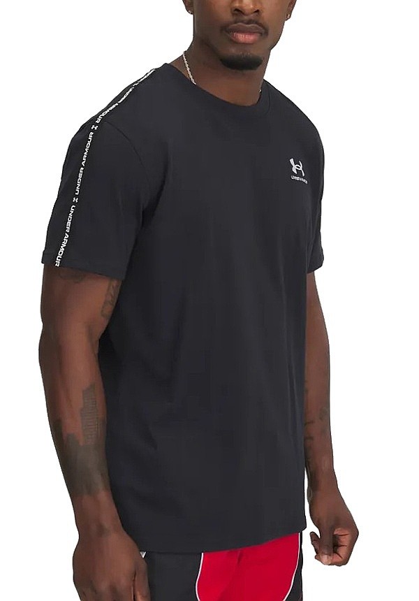 T-Shirt Under Armour Icon HWT Taping - Black/White - men´s