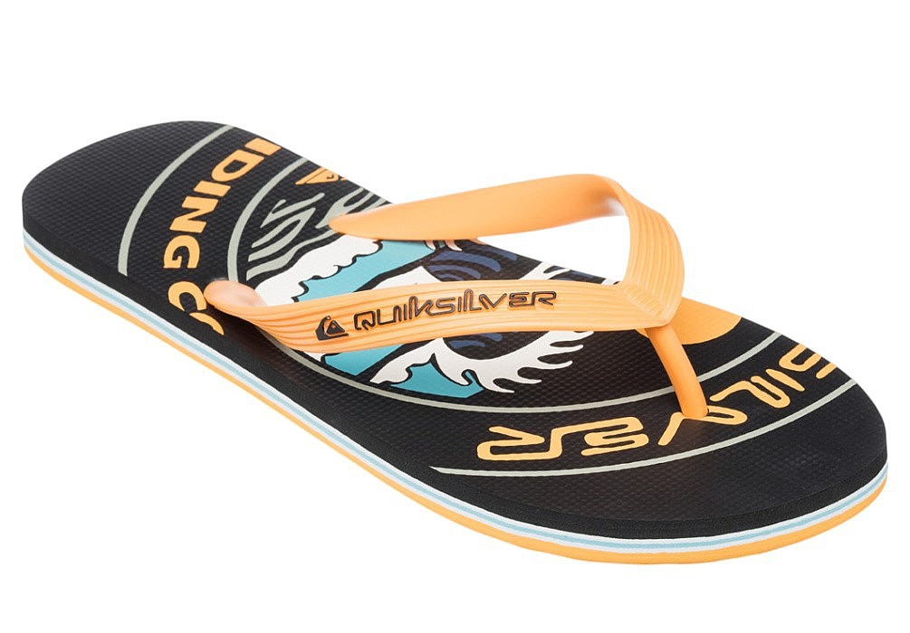 șlapi Quiksilver Molokai Screen - BKY/Black/Yellow - men´s