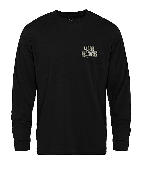 tričko Horsefeathers Xerox LS - Black - men´s