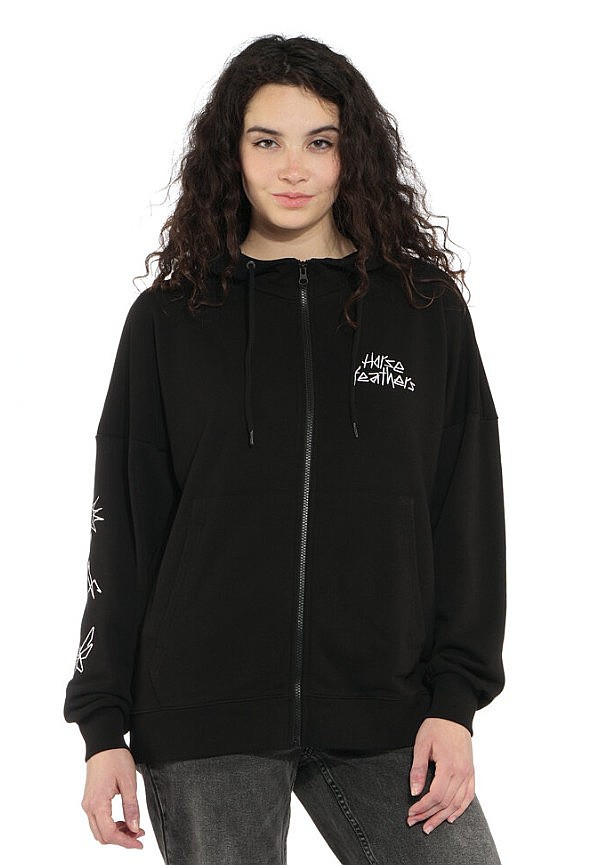 кофта Horsefeathers Sima Zip - Black - women´s
