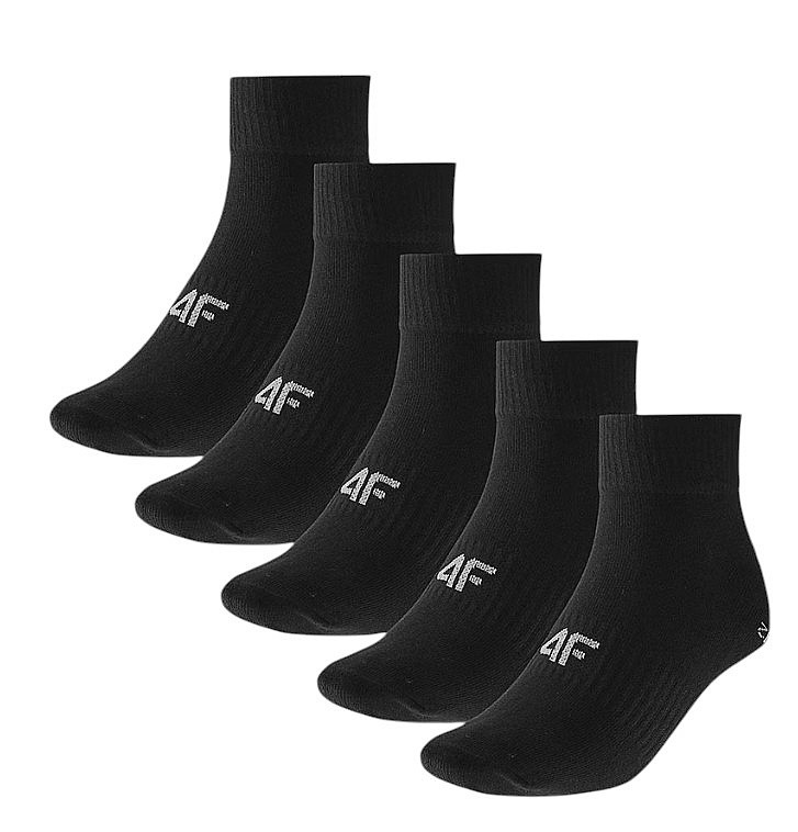 calcetines 4F 4FWMM00USOCM480 5 Pack - 20S/Deep Black - men´s