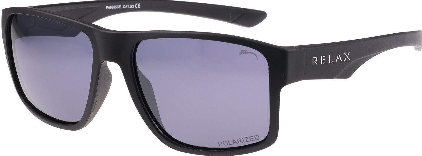 okulary Relax Finn - R1156B/Matte Black/Grey/White Sensor/Polarized