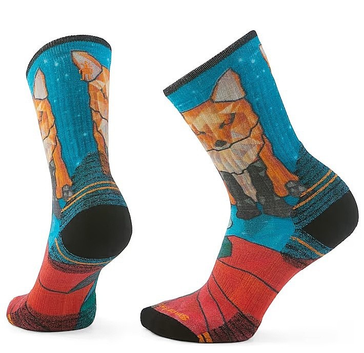 ponožky Smartwool Hike Targeted Cush Geo Fox PR SC - Blue Capri - women´s