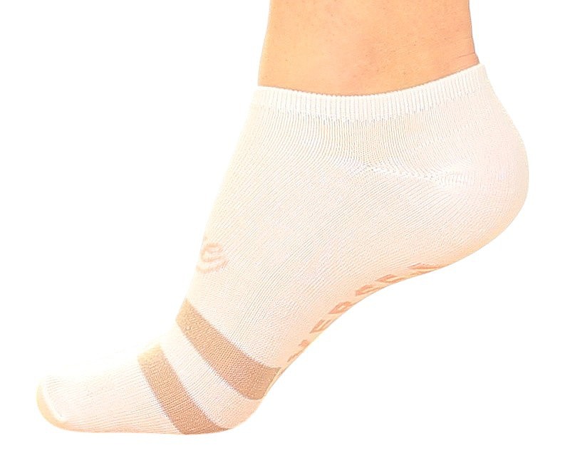 chaussettes Converse Varsity No Show Flat Knit 3 Pack - E1356W/White/Horizon Pink/Flamingo Fade/Vernal Poo - women´s