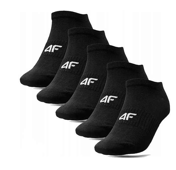ponožky 4F 4FWMM00USOCM479 5 Pack - 20S/Deep Black - men´s