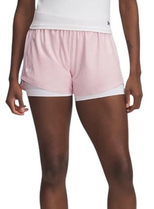 kraťasy Under Armour Tech Play Up 2in1 - Prime Pink/White/White