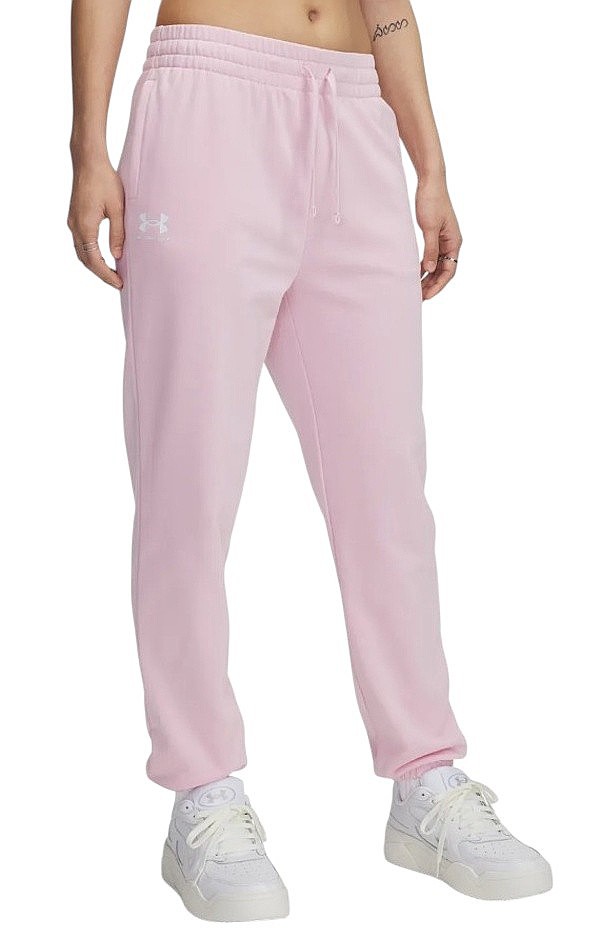 tepláky Under Armour Rival Terry Joggers - Prime Pink/White - women´s