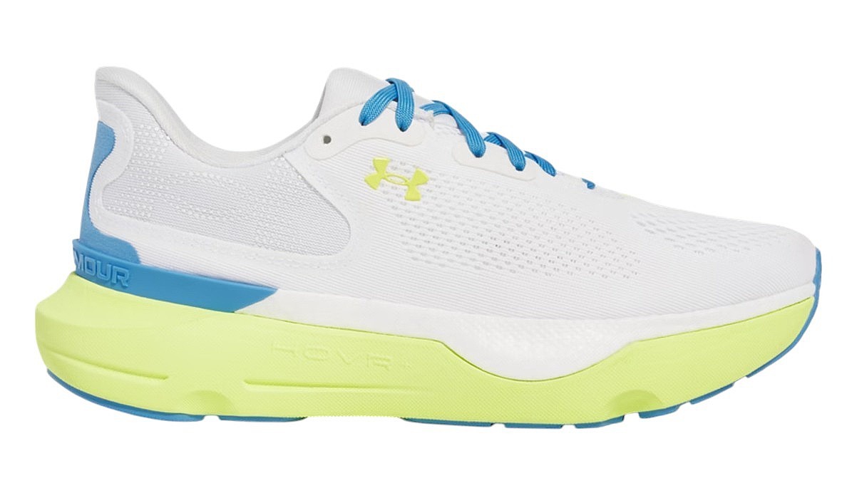 topánky Under Armour Infinite Pro 2 - White/Ether Blue/Sonic Yellow - women´s