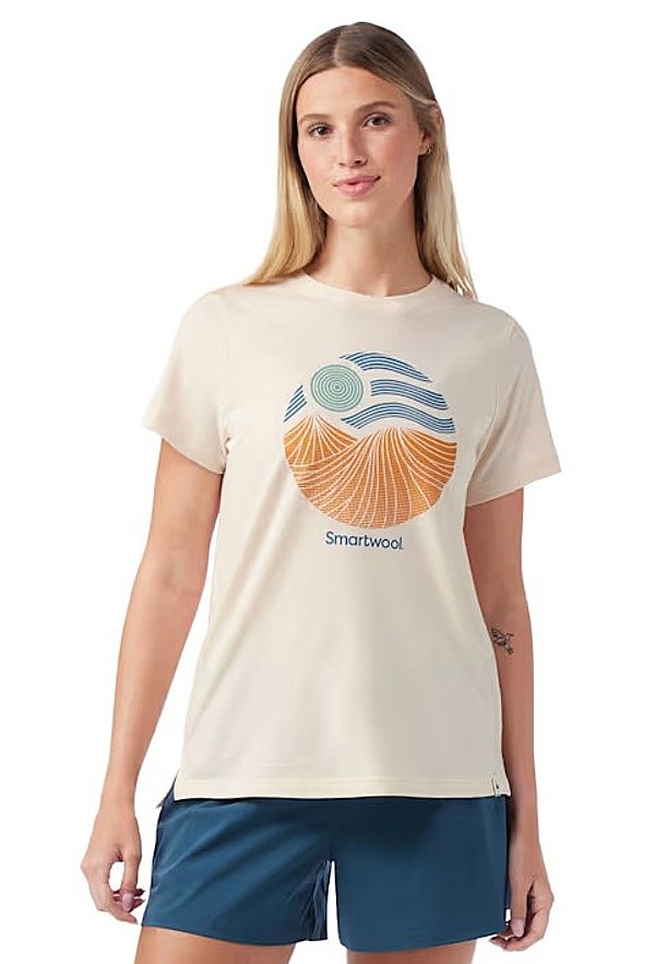 T-shirt Smartwool Horizon View Graphic - Almond - women´s