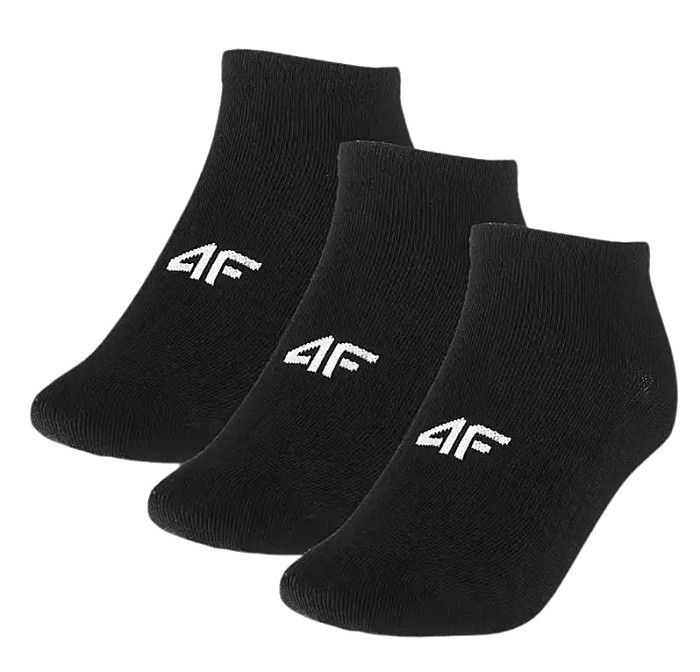 ponožky 4F 4FWMM00USOCM442 3 Pack - 20S/Deep Black - men´s