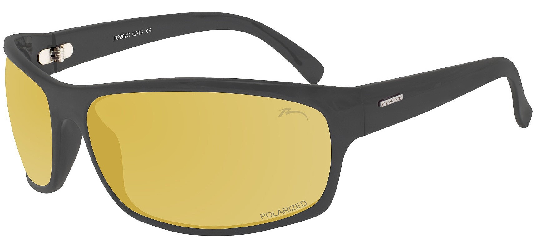 des lunettes Relax Arbe - R2202D/Matte Black/Yellow/Polarized