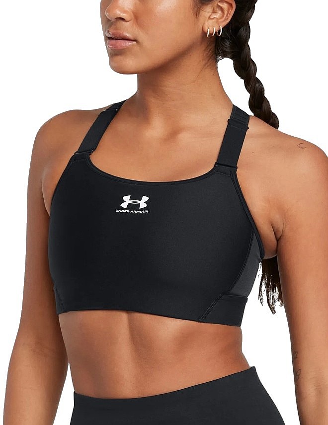 podprsenka Under Armour HeatGear Armour High - Black/White - women´s