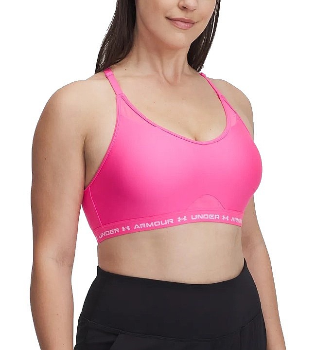 podprsenka Under Armour Crossback Low - Aero Pink/White - women´s