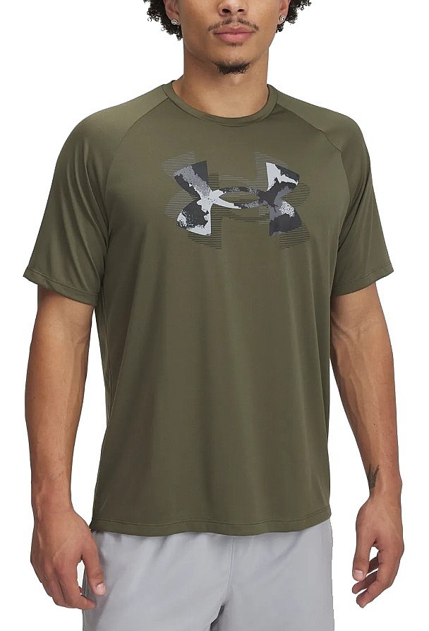 рубашка Under Armour Tech Print Fill - Marine OD Green/Black - men´s