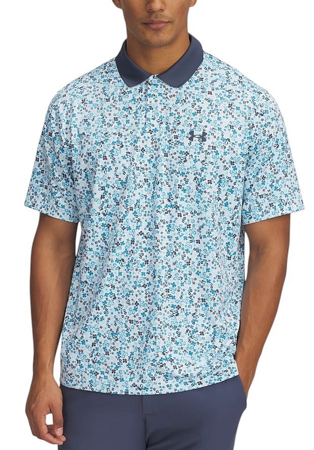 T-shirt Under Armour Matchplay Printed Polo - White/Downpour Gray - men´s