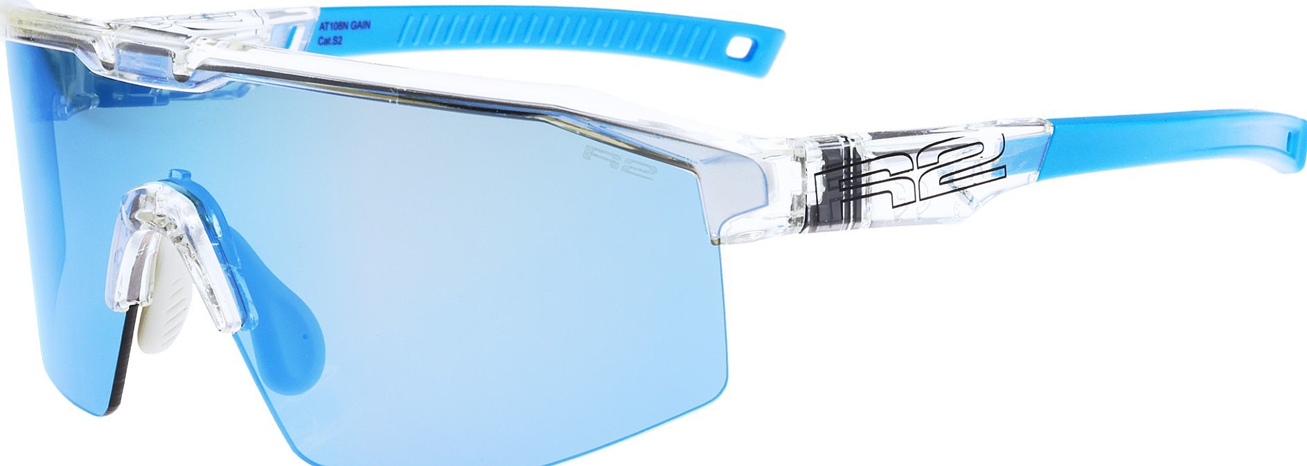 des lunettes R2 Gain - AT108N/Gloss Crystal Clear/Smoke/Blue Chrome