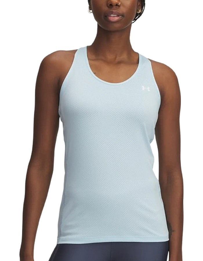 Unterhemd Under Armour Tech Mesh Racer - Stream/White - women´s