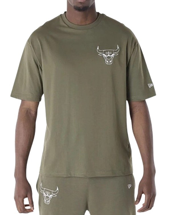 T-shirt New Era League Essential NBA Chicago Bulls - New Olive - men´s