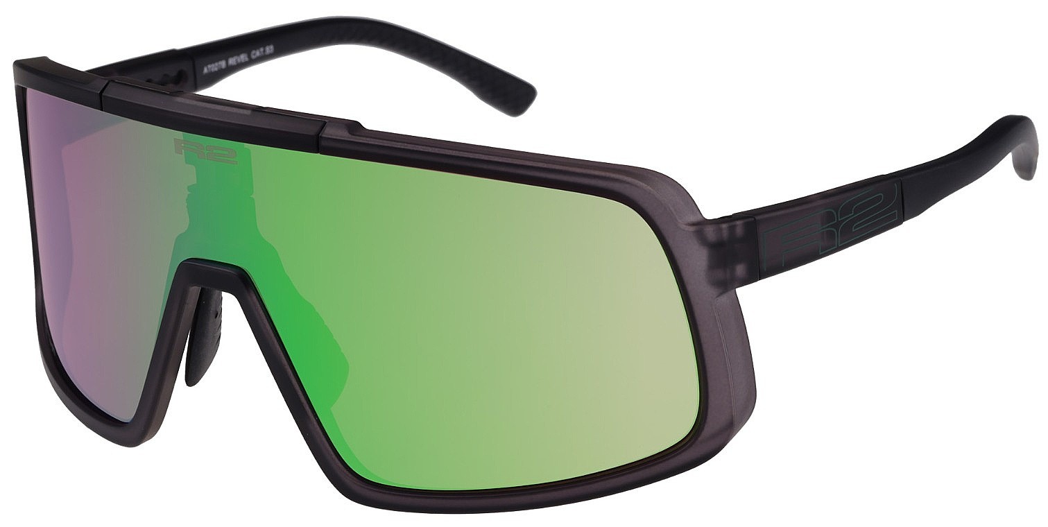 des lunettes R2 Revel - AT027B/Matte Crystal/Dark Grey/Violet/Green Chrome