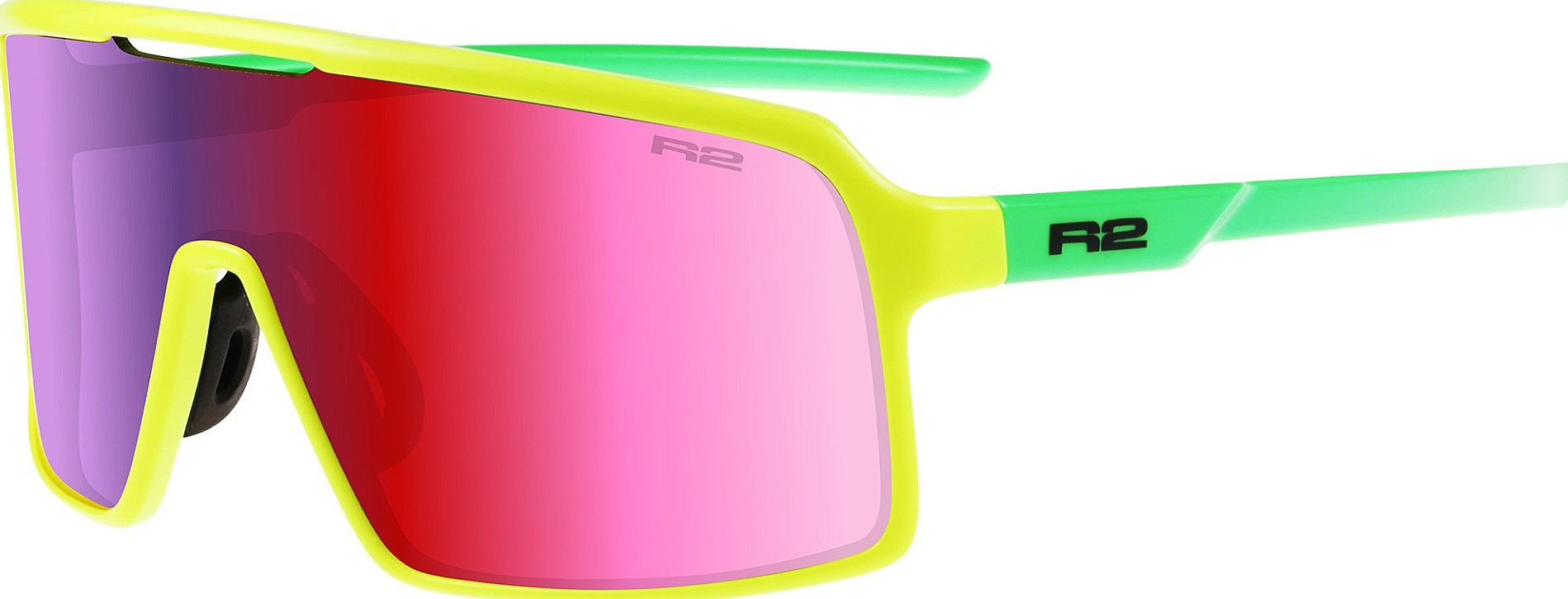 des lunettes R2 Winner - AT107Q/Gloss Neon Yellow/Green/Pink/Blackred Chrom