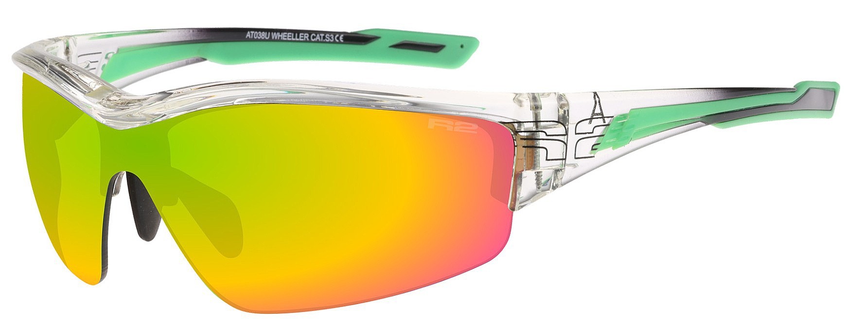 Brille R2 Wheeller - AT038U/Gloss Crystal Clear/Green/Brown/Green Chrom