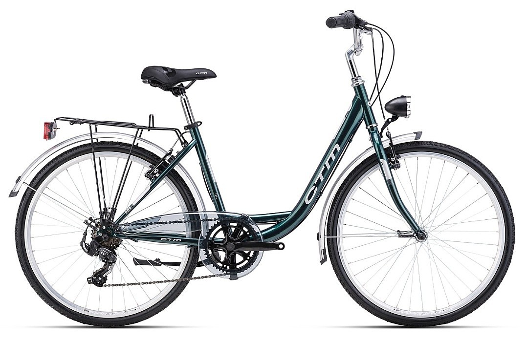 vélo CTM Olivia 2.0 26" - Dark Green Pearl/Silver - women´s