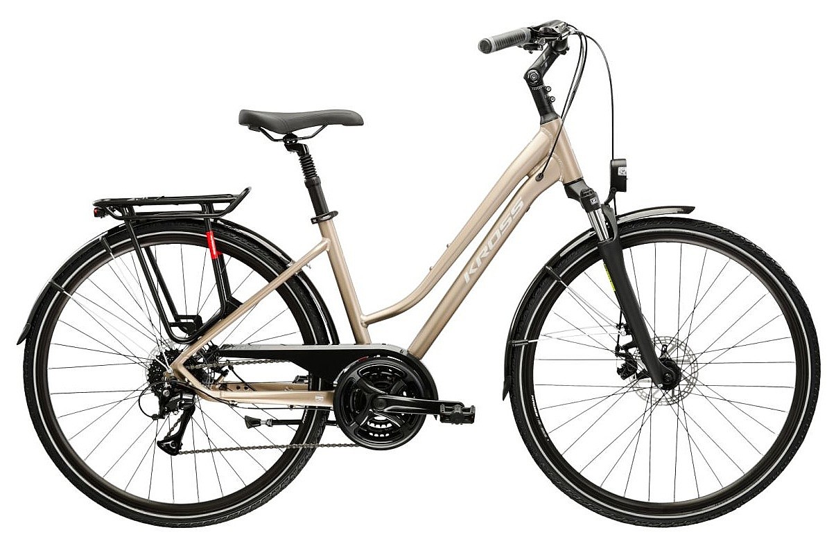 bicykel Kross Trans 3.0 28" - Brown/Silver Matt - women´s