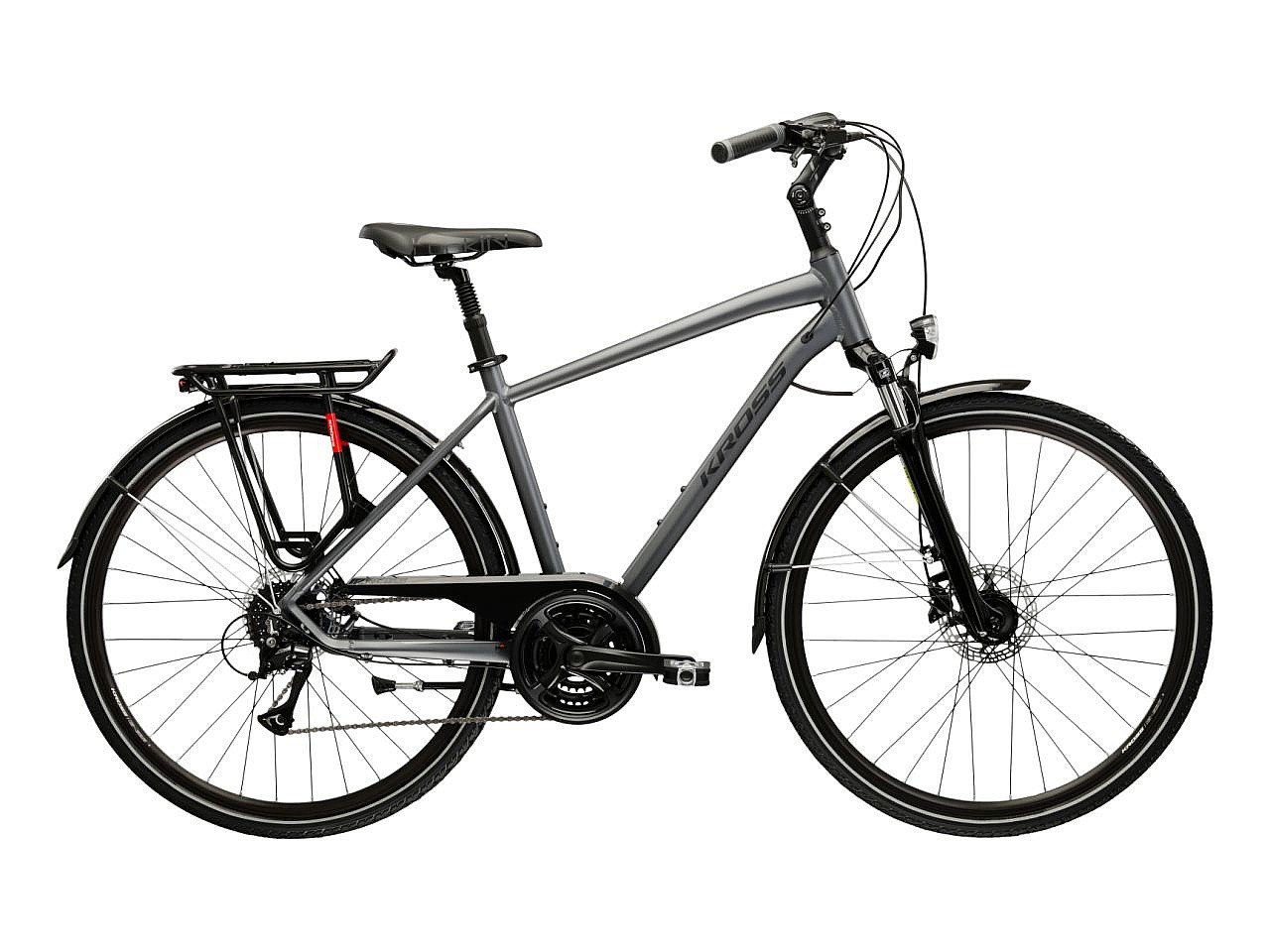 vélo Kross Trans 4.0 28" - Grey/Black Matt