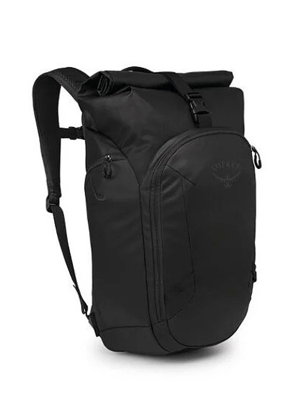 backpack Osprey Transporter Roll Top Pack - Raven Black/Black